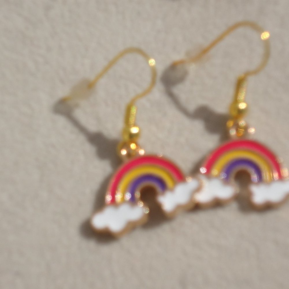 Hanging Rainbow Earrings - Picture 6 of 14